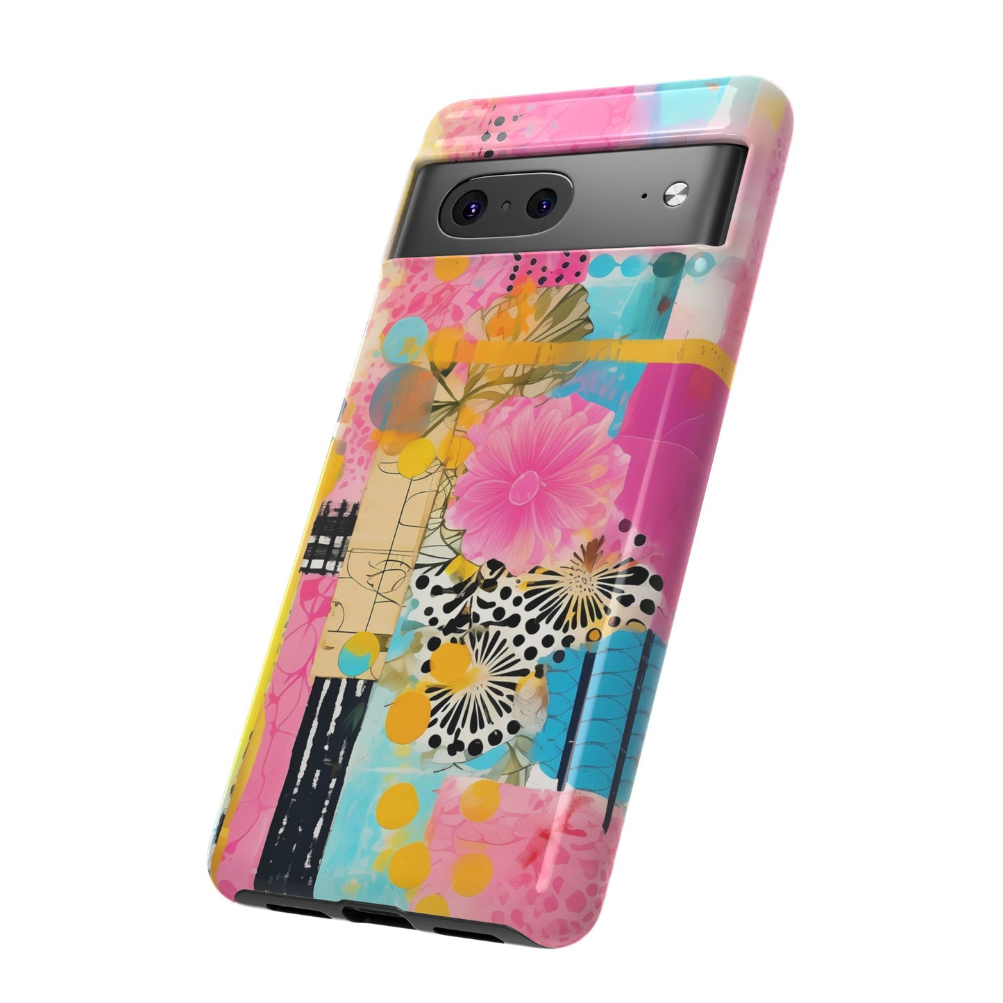 Pink Floral Abstract Phone Case | Tough Cases | iPhone 17