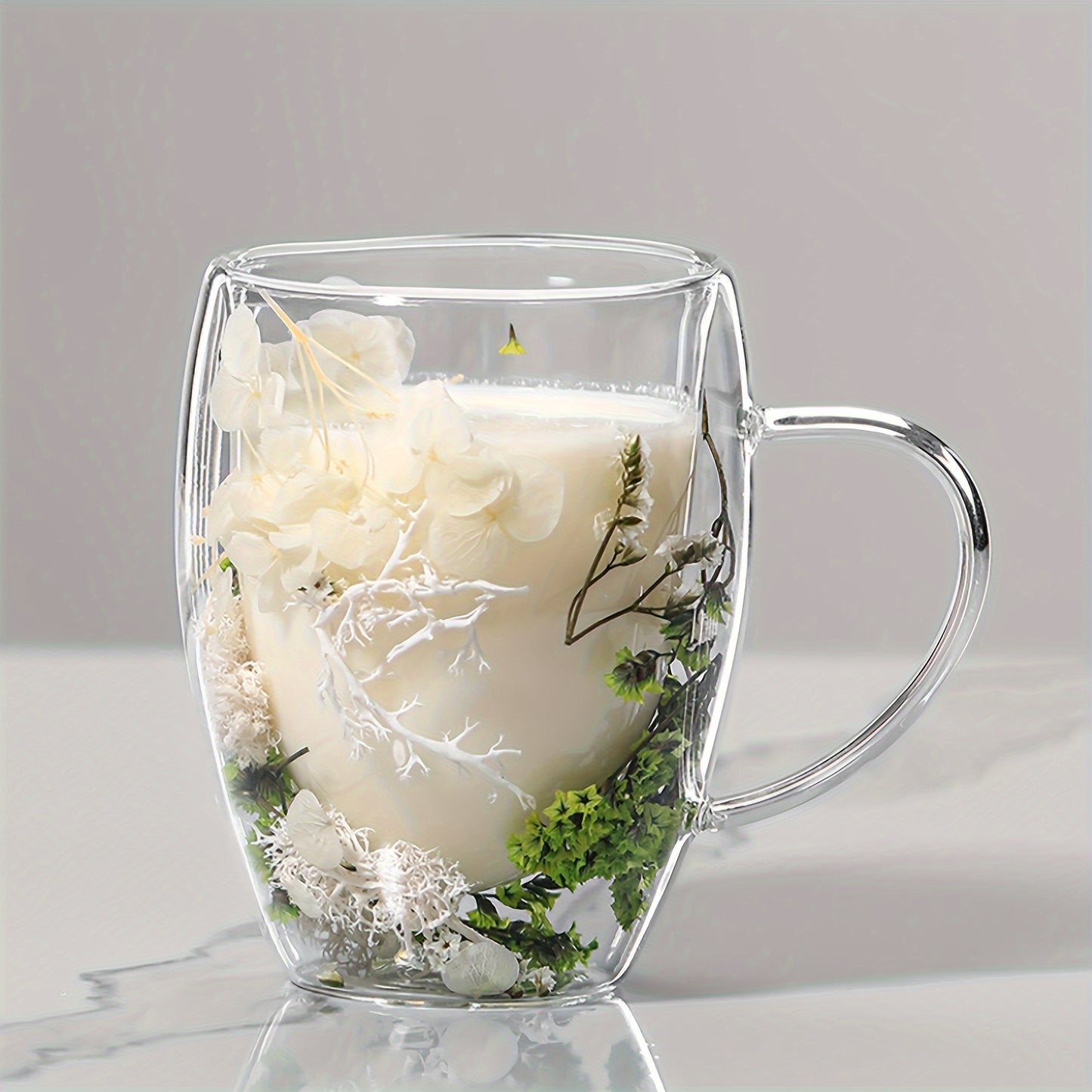 Floral Glass Coffee Mug - Variety