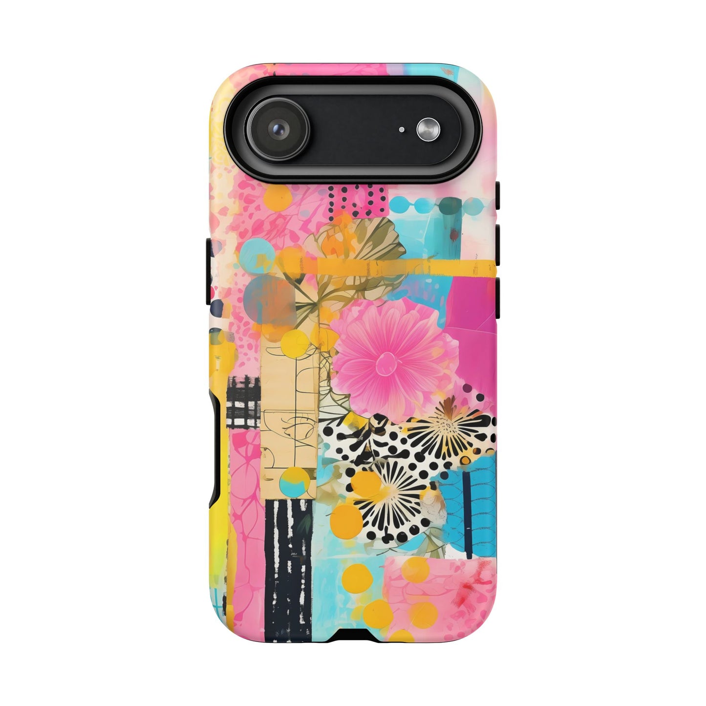 Pink Floral Abstract Phone Case | Tough Cases | iPhone 17