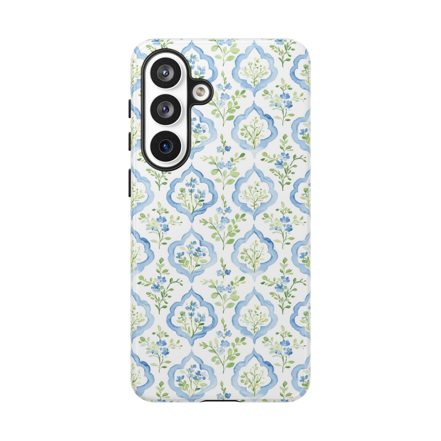 Blue Floral Damask phone case | Tough Case | iPhone 17
