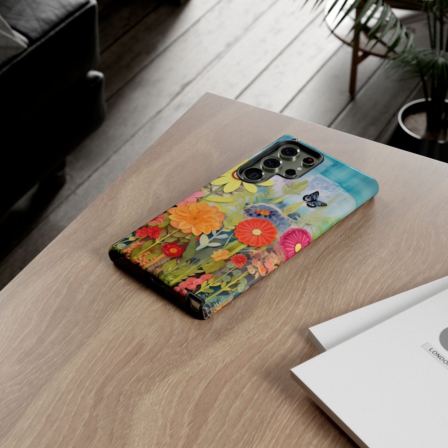 Whimsical Floral Garden phone case | Tough Case | 3d Floral Pattern | iPhone 17