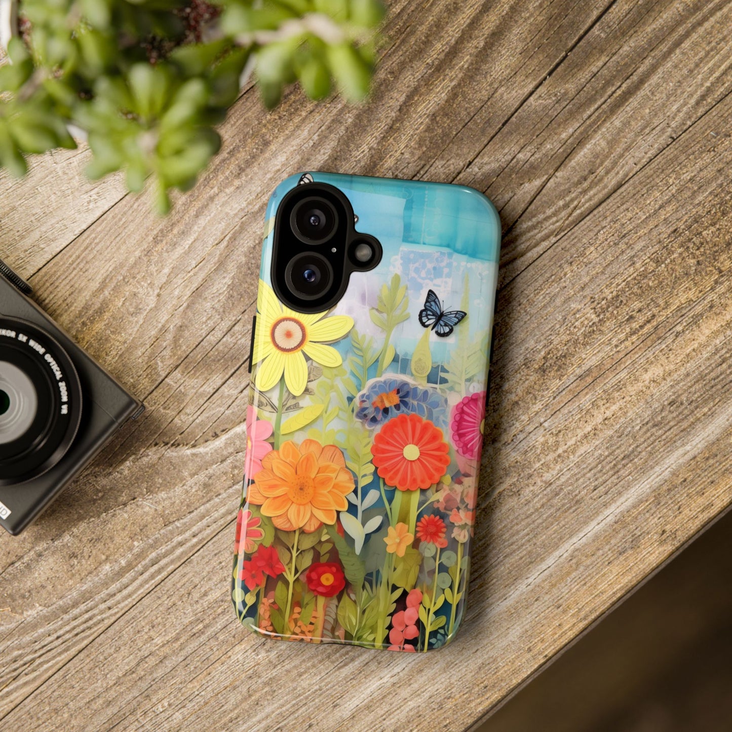 Whimsical Floral Garden phone case | Tough Case | 3d Floral Pattern | iPhone 17