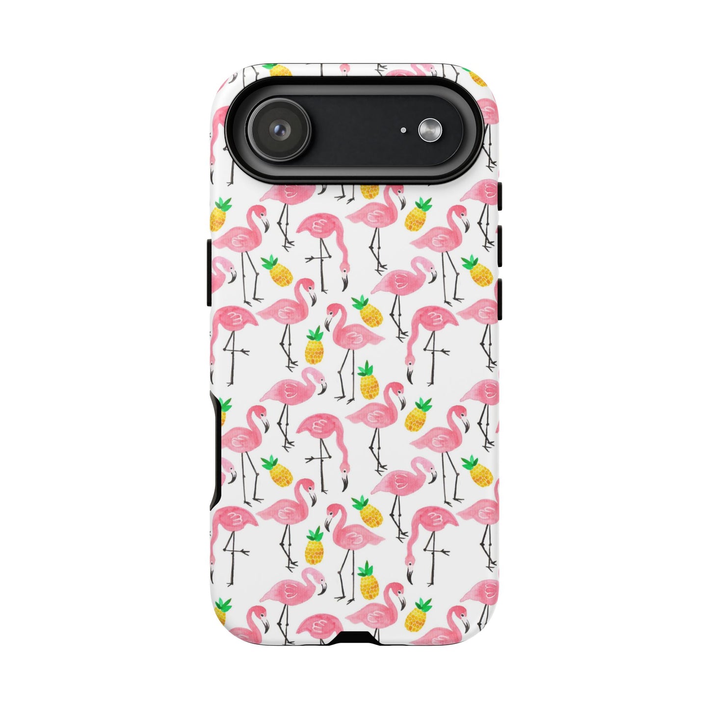 Flamingo & Pineapple Tough Case — Pink Tropical Phone Case