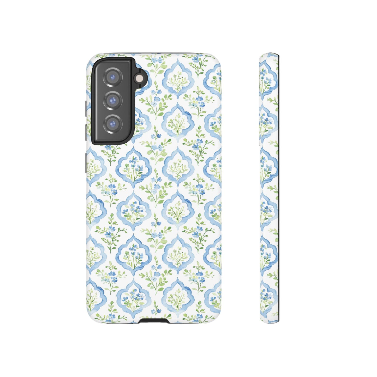 Blue Floral Damask phone case | Tough Case | iPhone 17