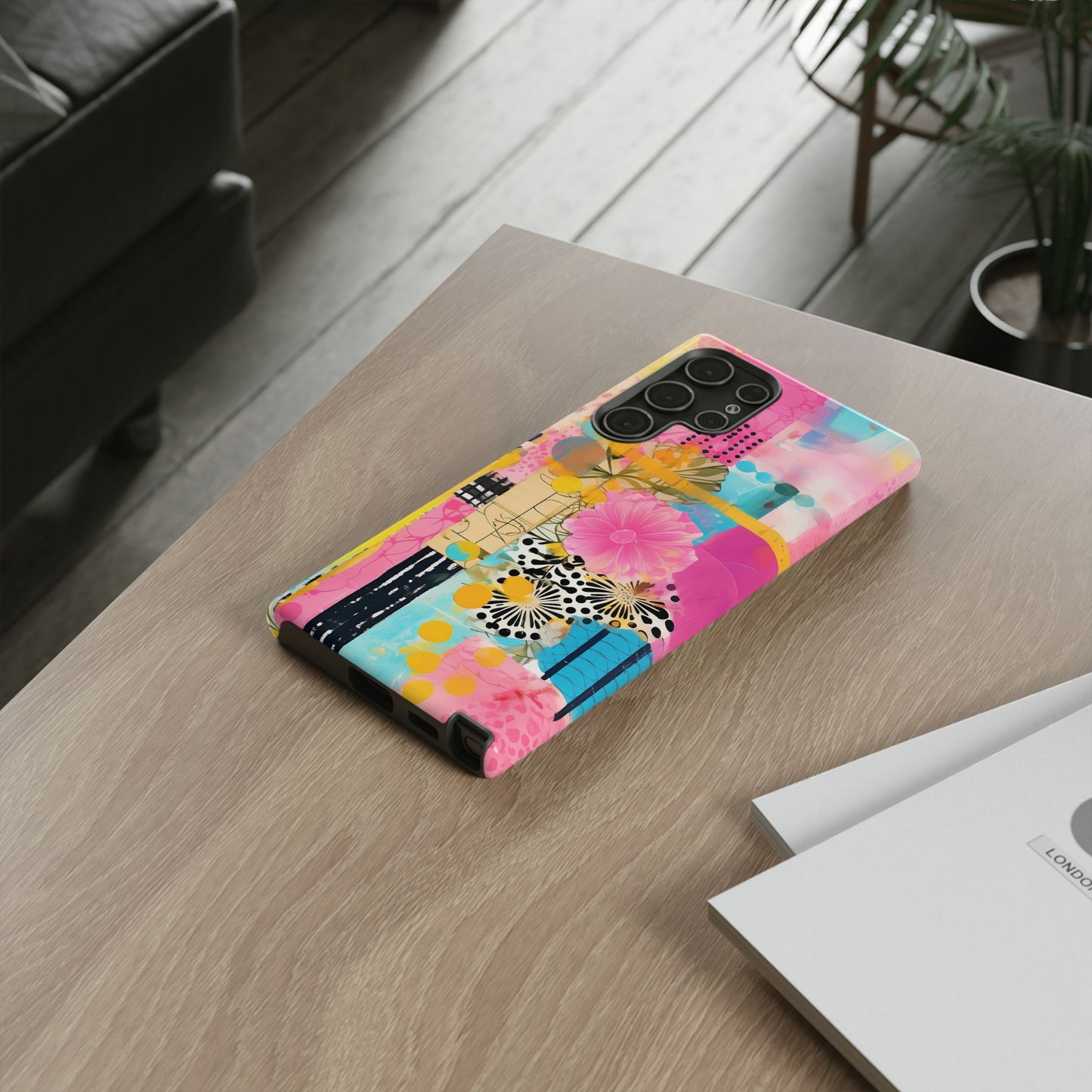Pink Floral Abstract Phone Case | Tough Cases | iPhone 17