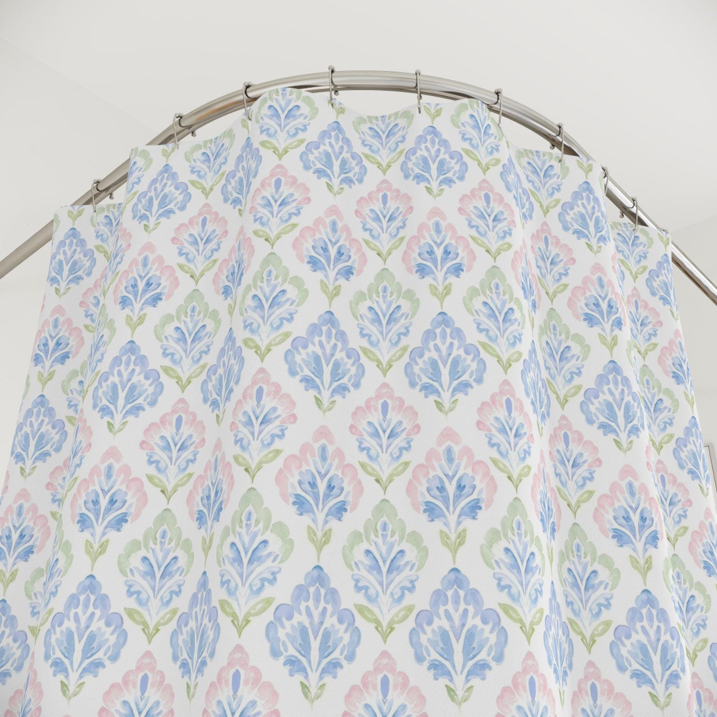 Coquette Preppy Pink Bow Shower Curtain – Shabby Chic Bathroom Decor