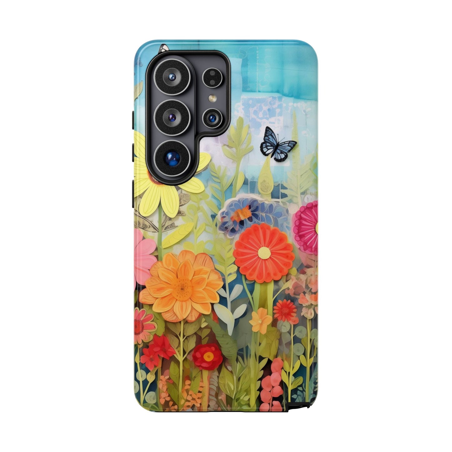 Whimsical Floral Garden phone case | Tough Case | 3d Floral Pattern | iPhone 17