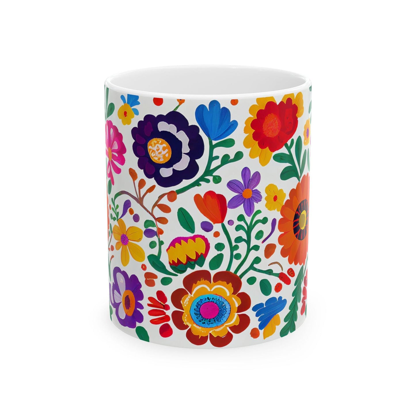 Coffee Mug, Boho Wildflowers