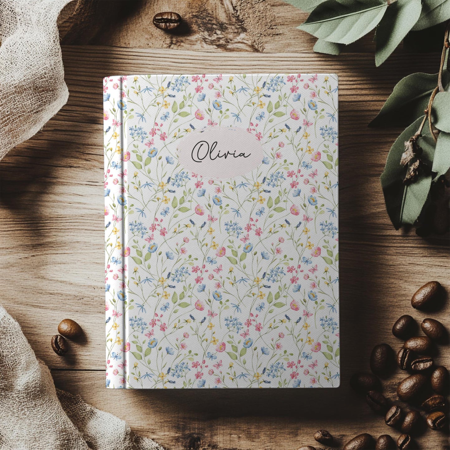 Personalized Floral Journal