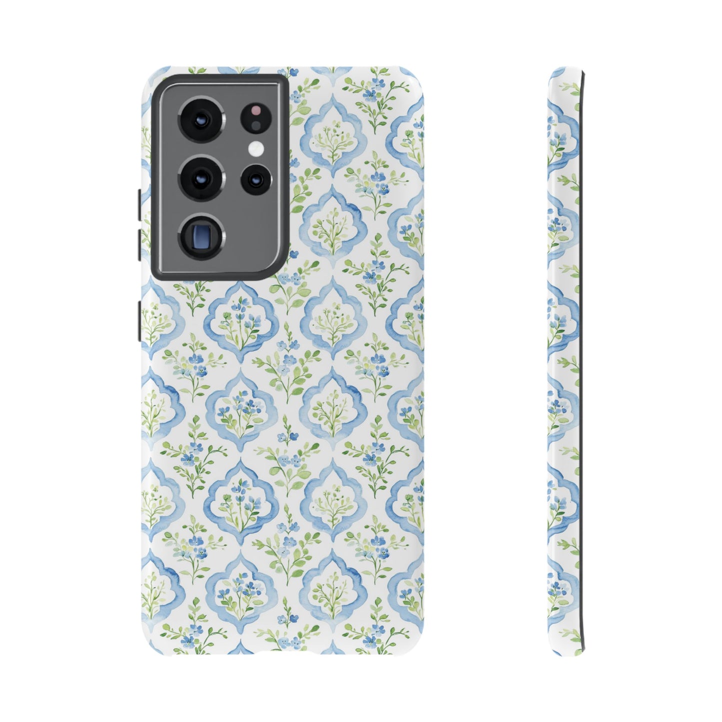 Blue Floral Damask phone case | Tough Case | iPhone 17