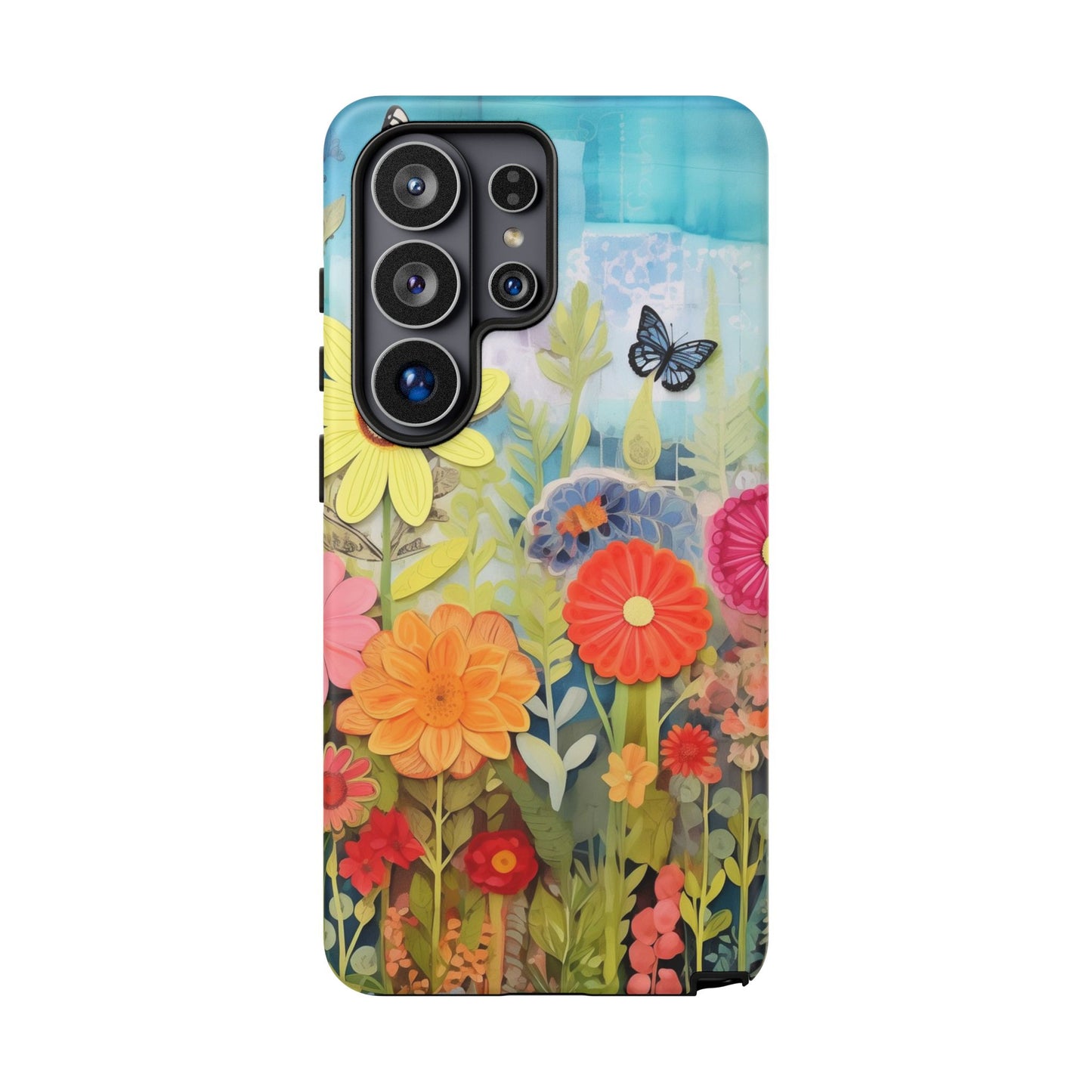 Whimsical Floral Garden phone case | Tough Case | 3d Floral Pattern | iPhone 17