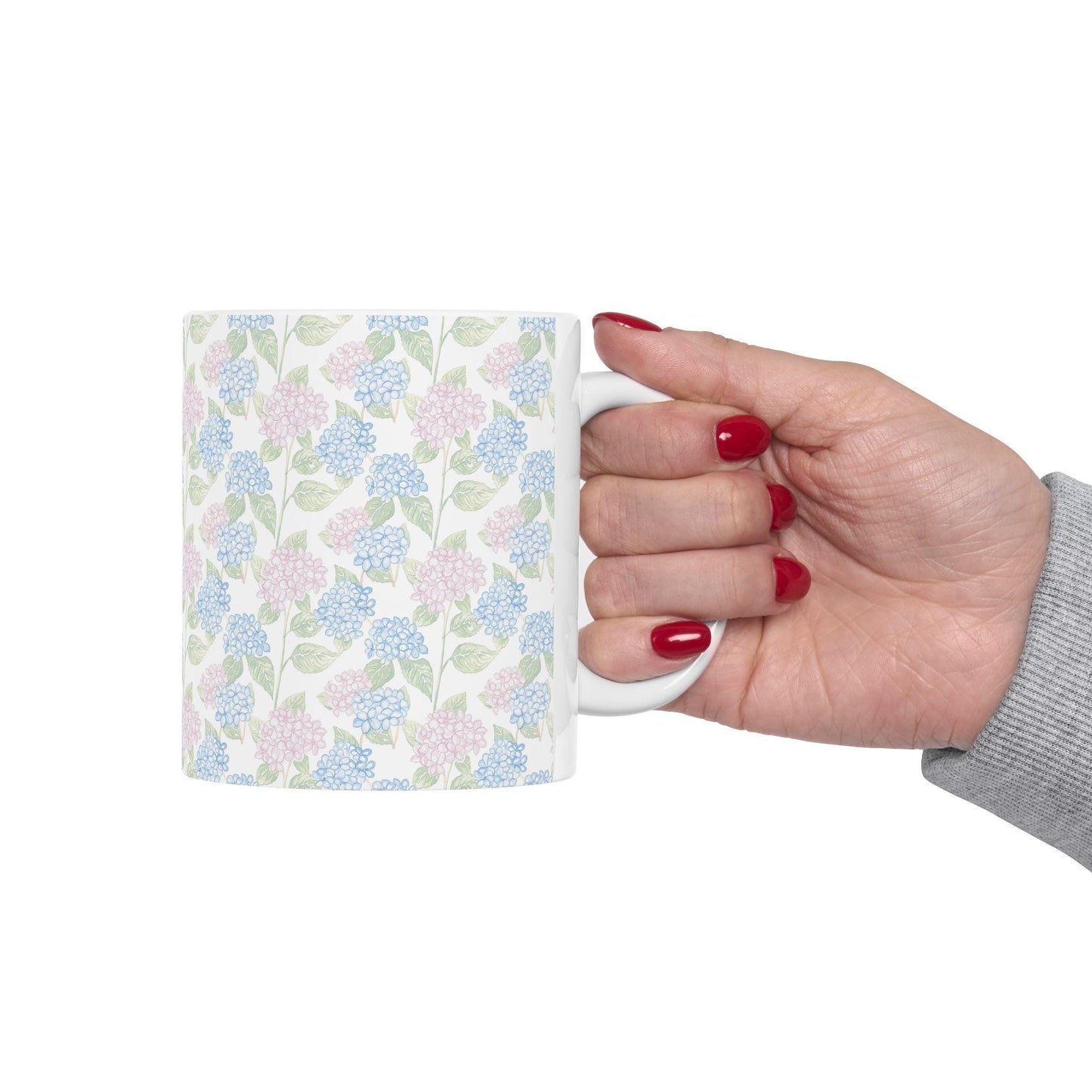 Coffee Mug, Watercolor Hydrangeas