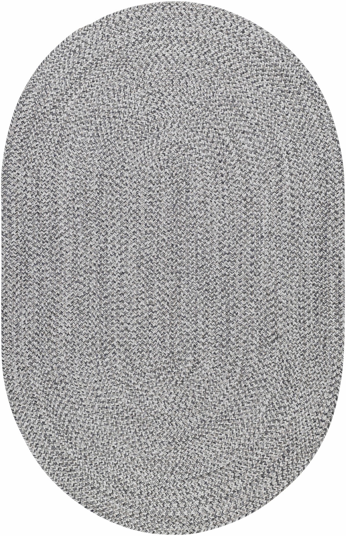 Cream Charcoal Braided Faux Jute Outdoor Rug