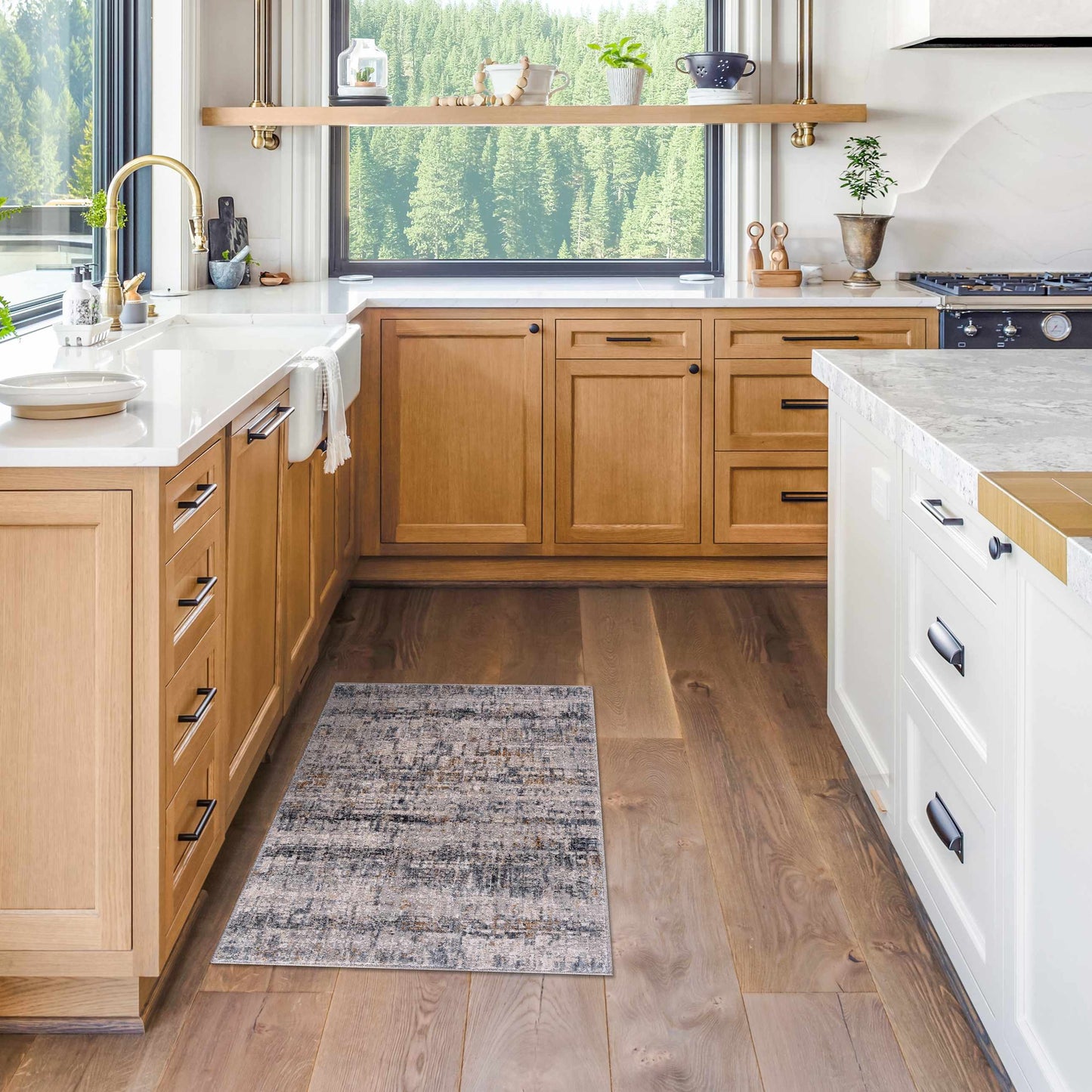 Hughesdale Distorted Lines Luxe Area Rug