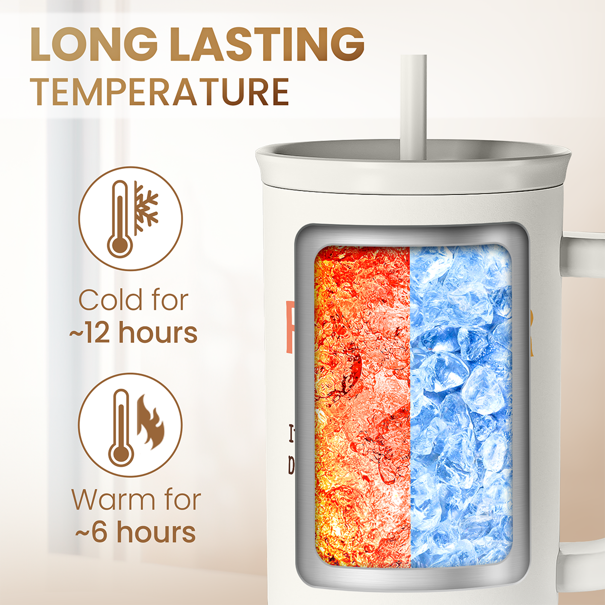 White Inspiration Slidemate | Slider Tumbler with Handle 40oz