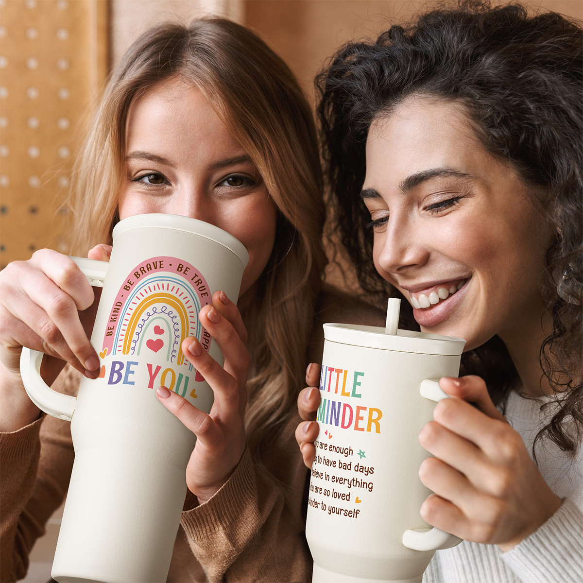 White Inspiration Slidemate | Slider Tumbler with Handle 40oz