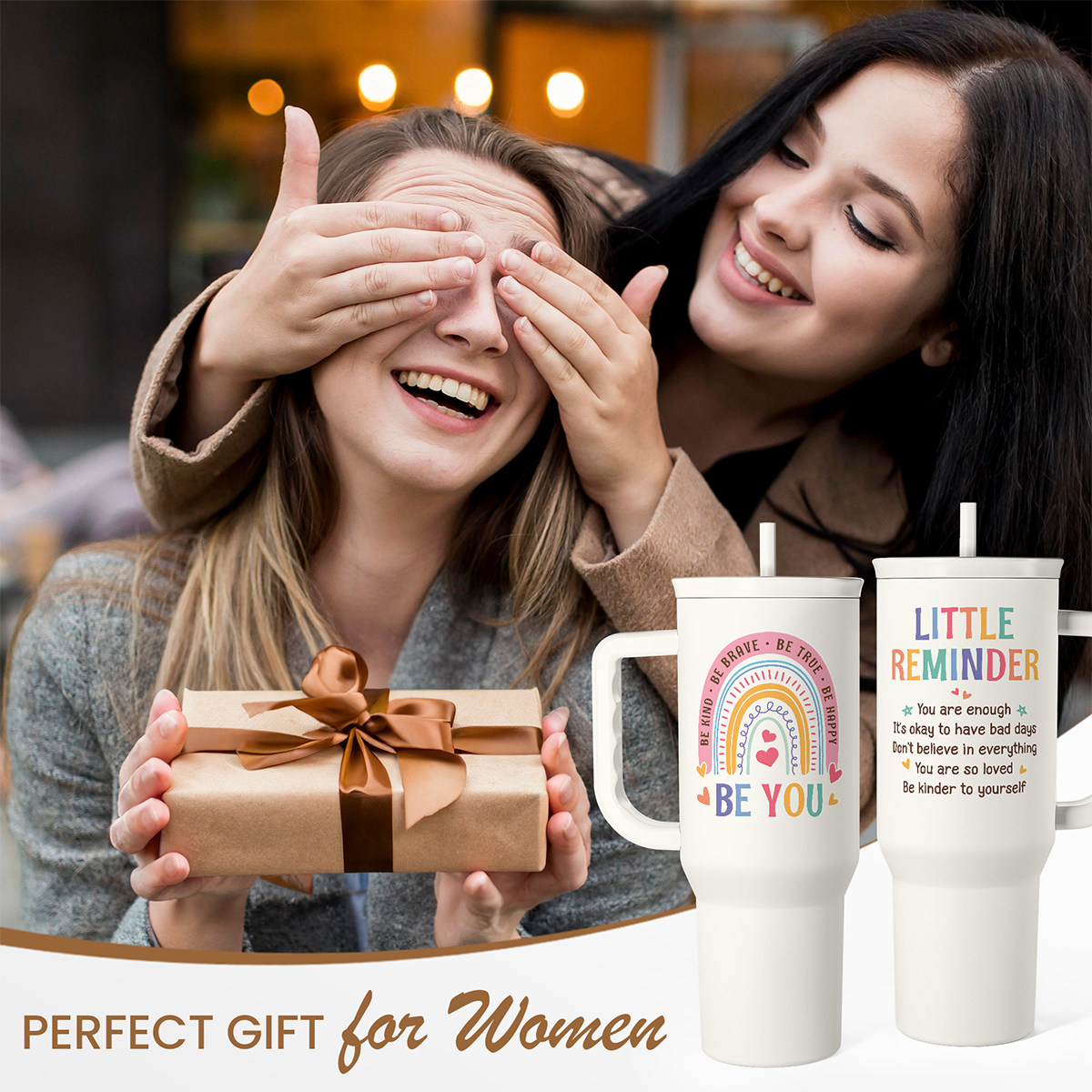 White Inspiration Slidemate | Slider Tumbler with Handle 40oz