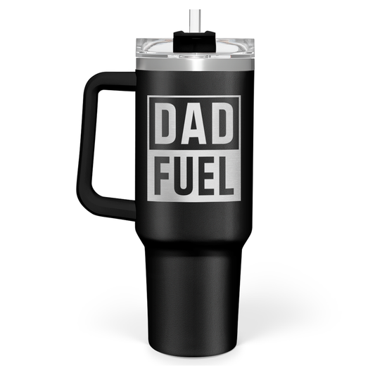 Black Dad Fuel Quencher Tumbler with Handle 40oz