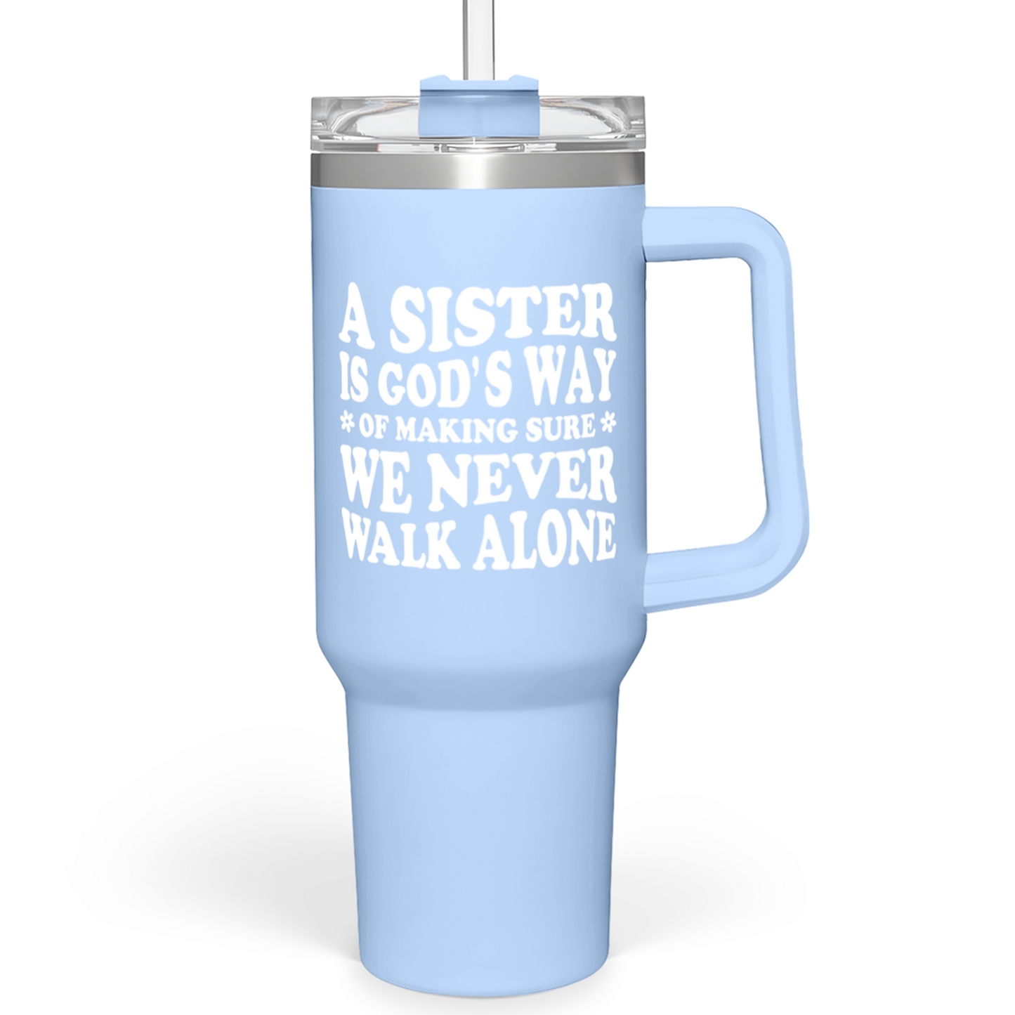 Blue Sister Quencher Tumbler with Handle 40oz
