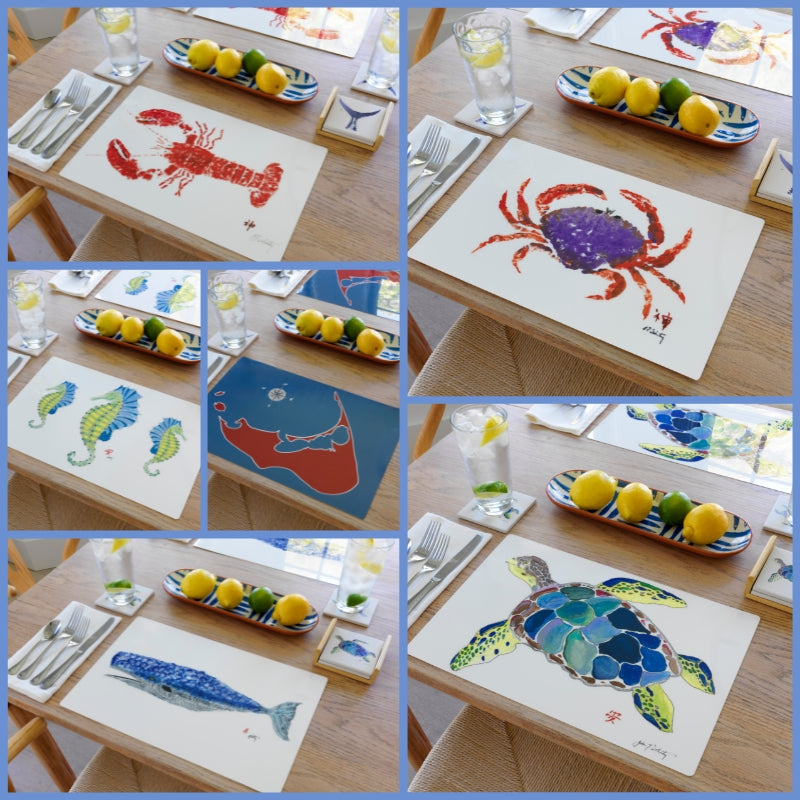 Green Lobster Placemat | Coastal