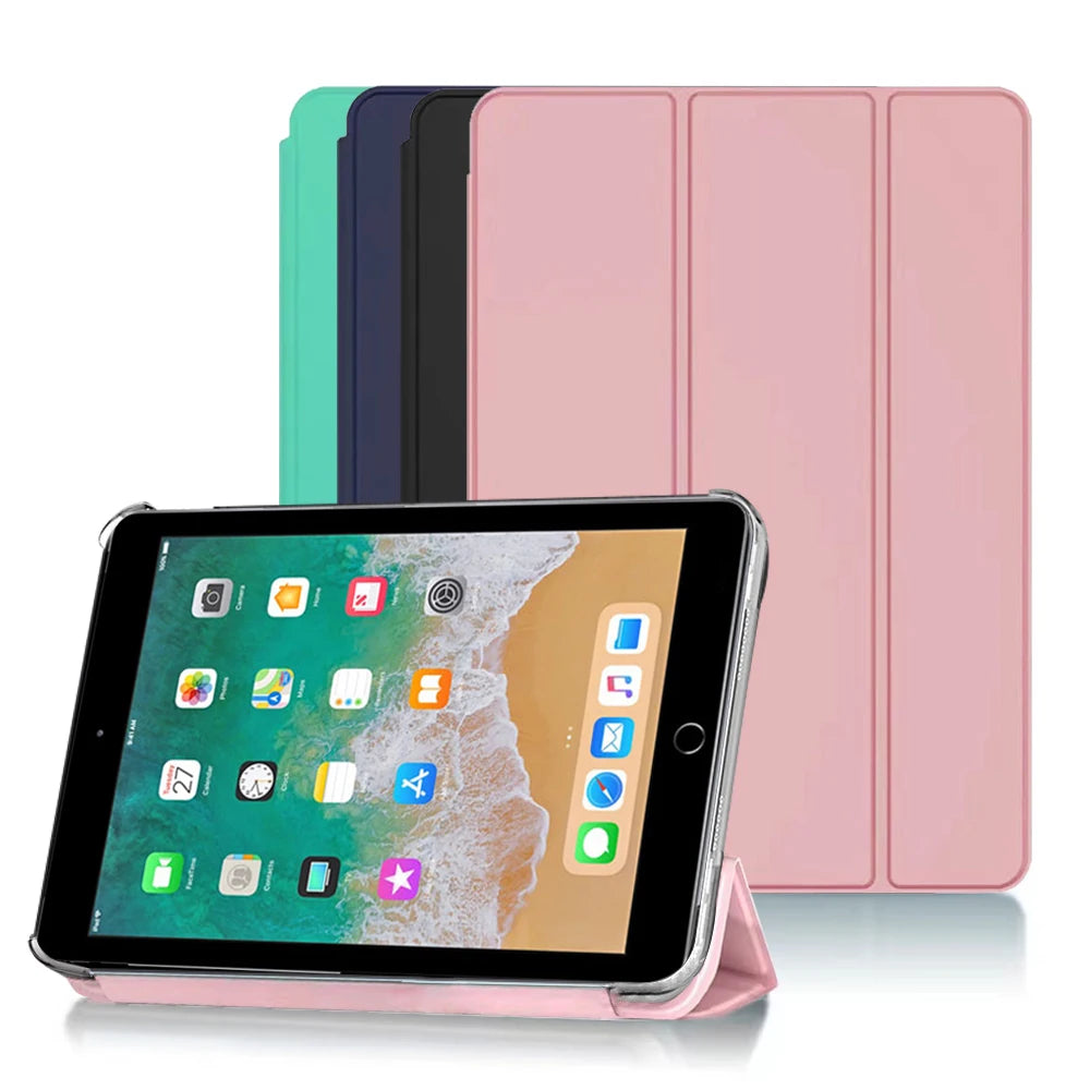 Smart cover on a tablet with multiple color options displayed