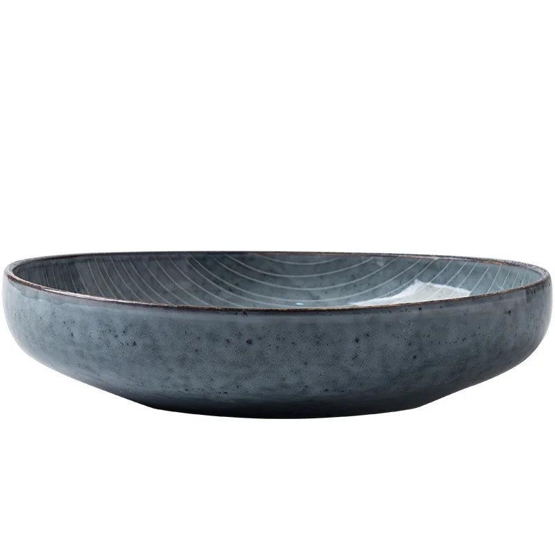DecorBites™ Japanese Style Ceramic Soup Bowl - Large Salad Bowl Tableware