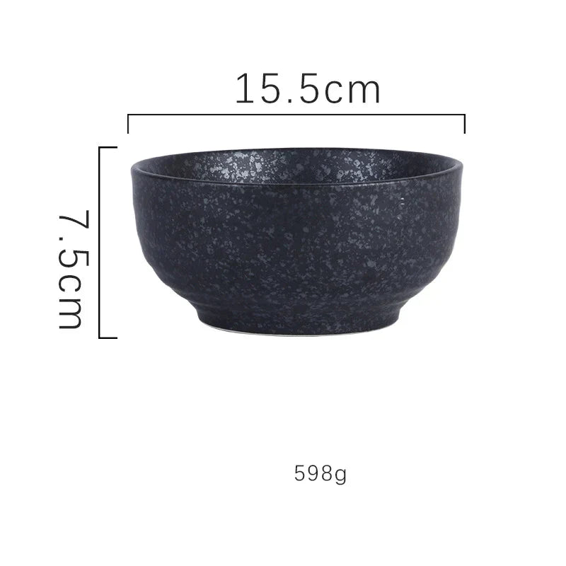 DecorBites™ 6/7 Inch Ceramic Ramen Bowl - Large Soup Noodle Bowl for Kitchen and Hotel Use