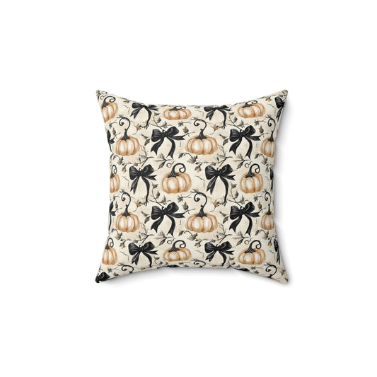 Halloween Pillow, Pumpkins and Bows