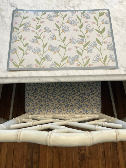 "Knollwood Cottage" Floral Vine Vinyl Placemat - 12" x 18"