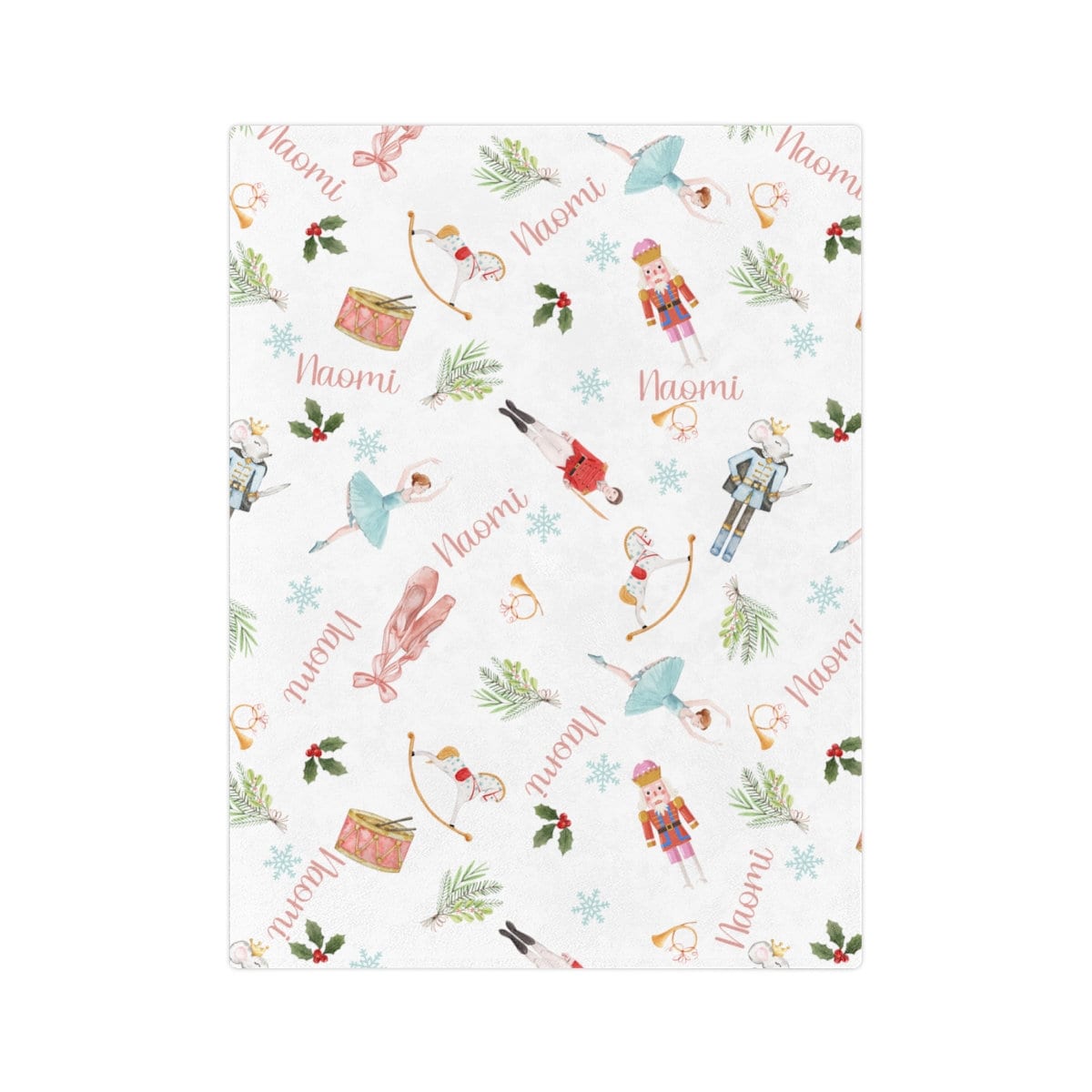 Personalized Christmas Cozy Blanket, Nutcracker