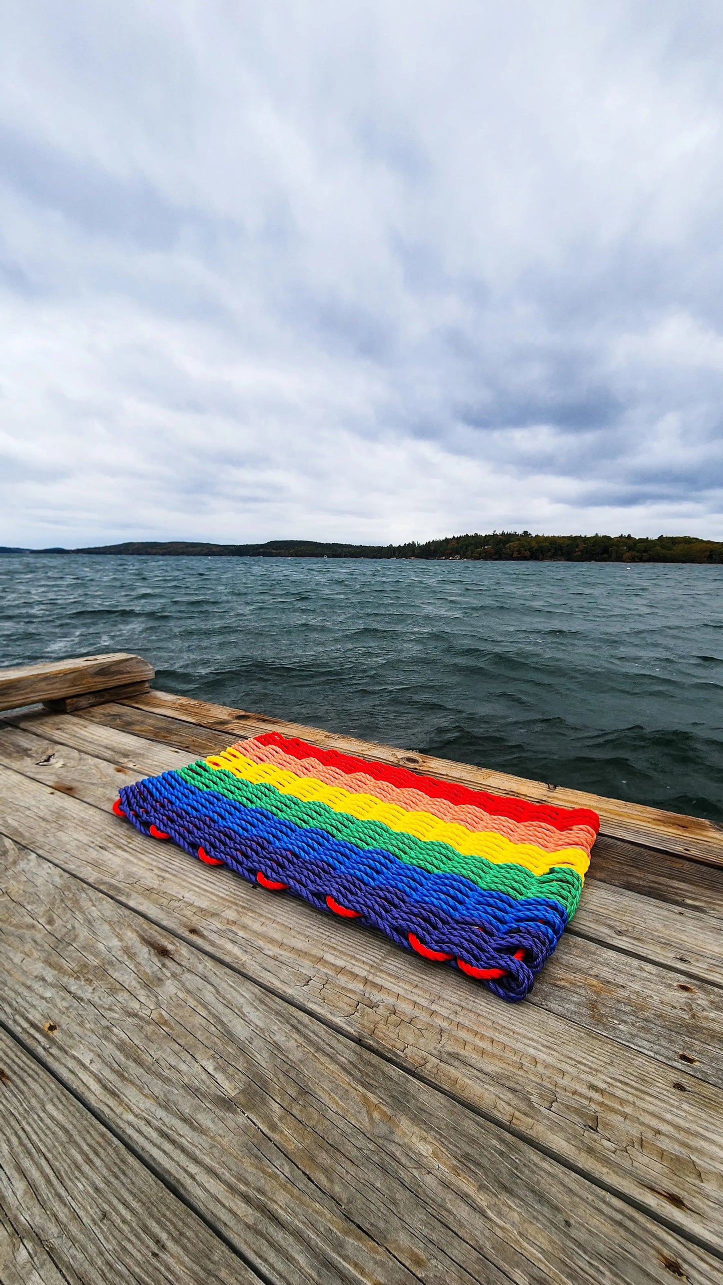 Rainbow Lobster Rope Doormat