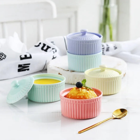 DecorBites™ Ceramic Dessert Bowl with Cover