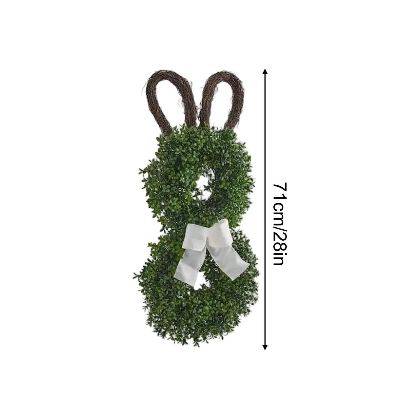 Easter Eucalyptus Bunny Floral Vine Wreath
