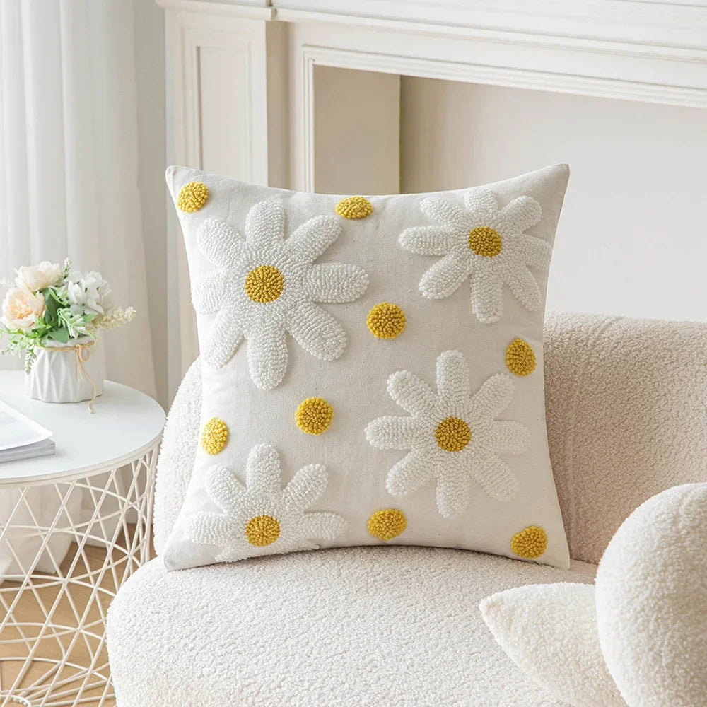 Flower Throw Pillow Covers
