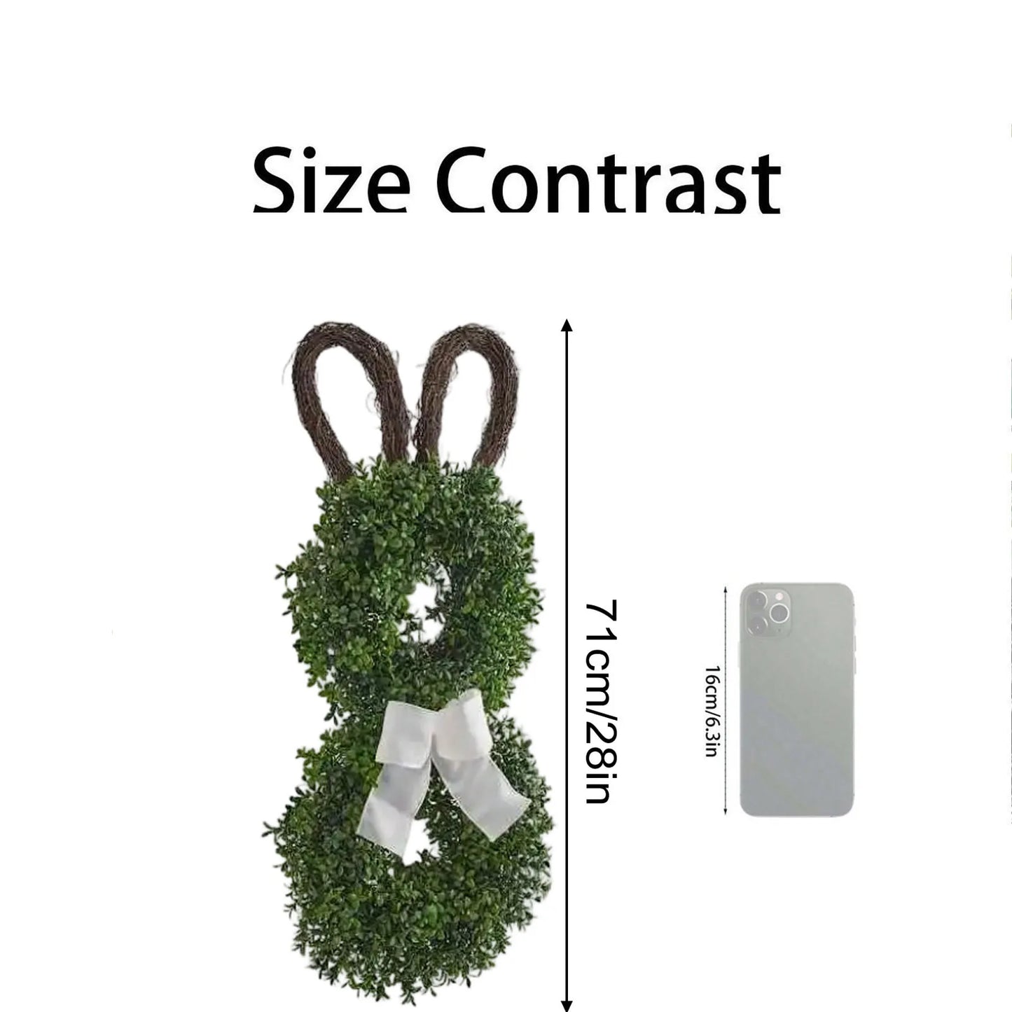 Easter Eucalyptus Bunny Floral Vine Wreath