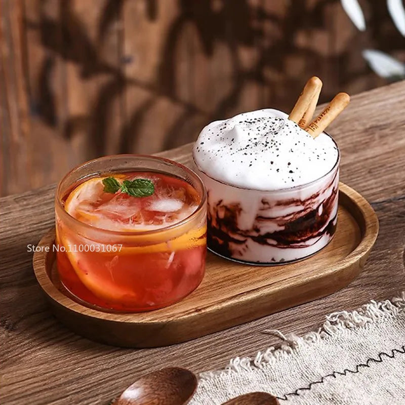 DecorBites™ Glass Afternoon Tea Dessert Bowl for One Person