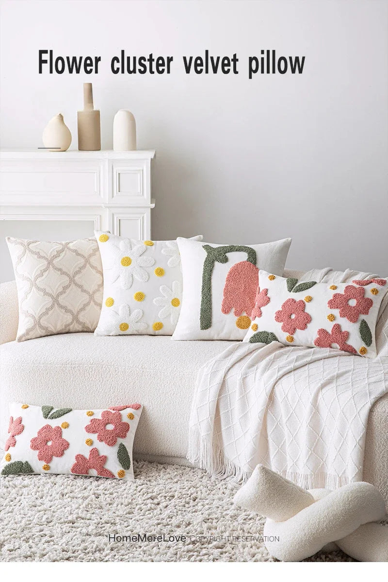 Flower Throw Pillow Covers
