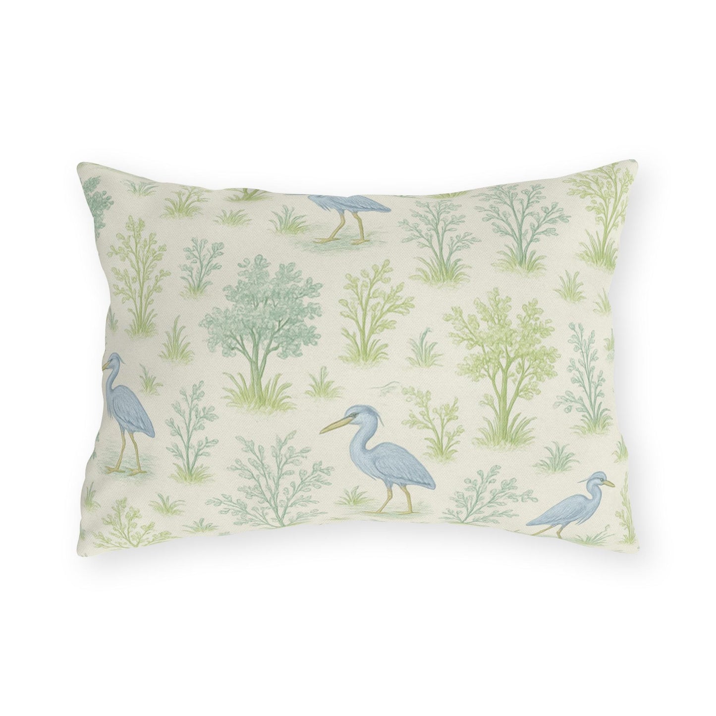 Custom Throw Pillow, Blue Herron