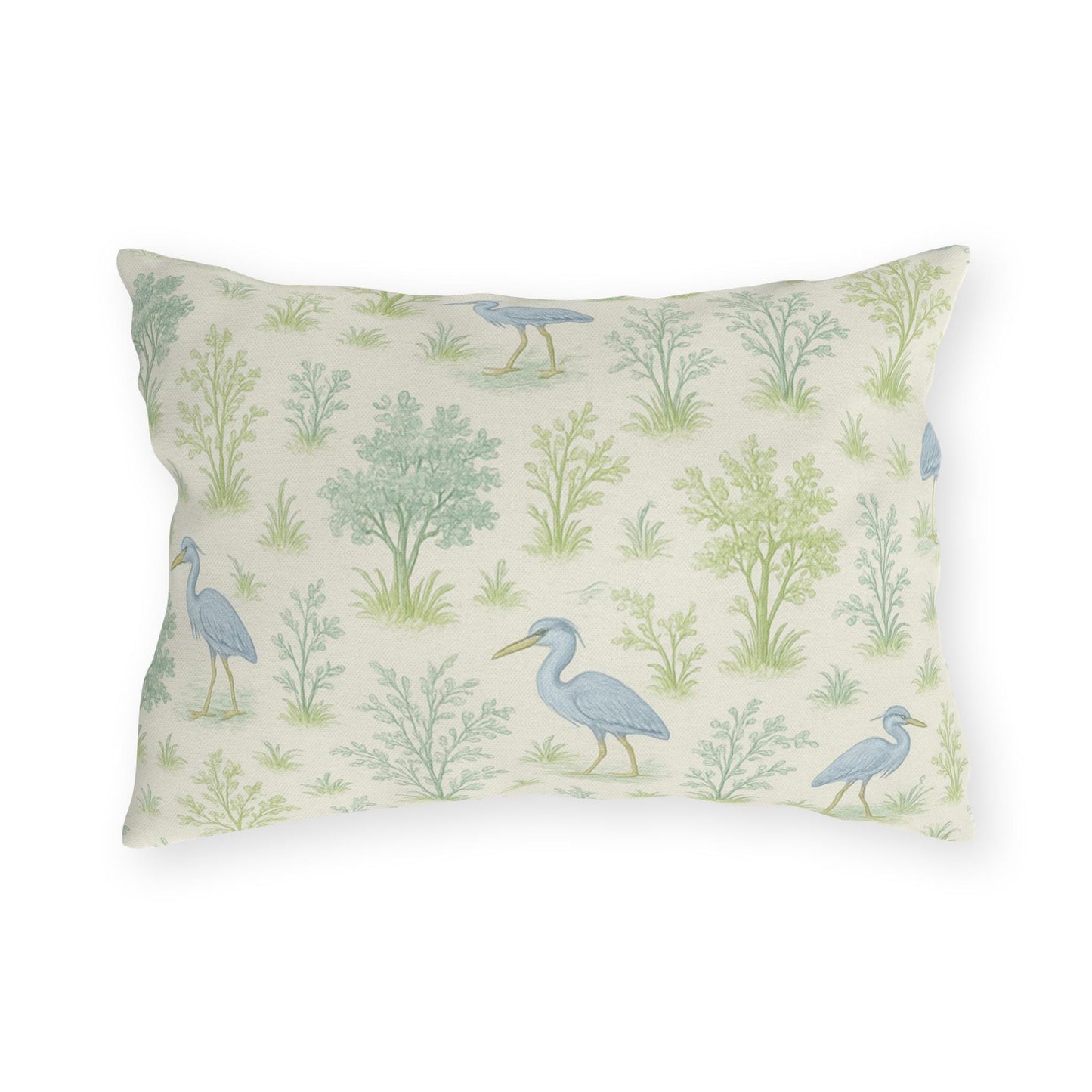 Custom Throw Pillow, Blue Herron
