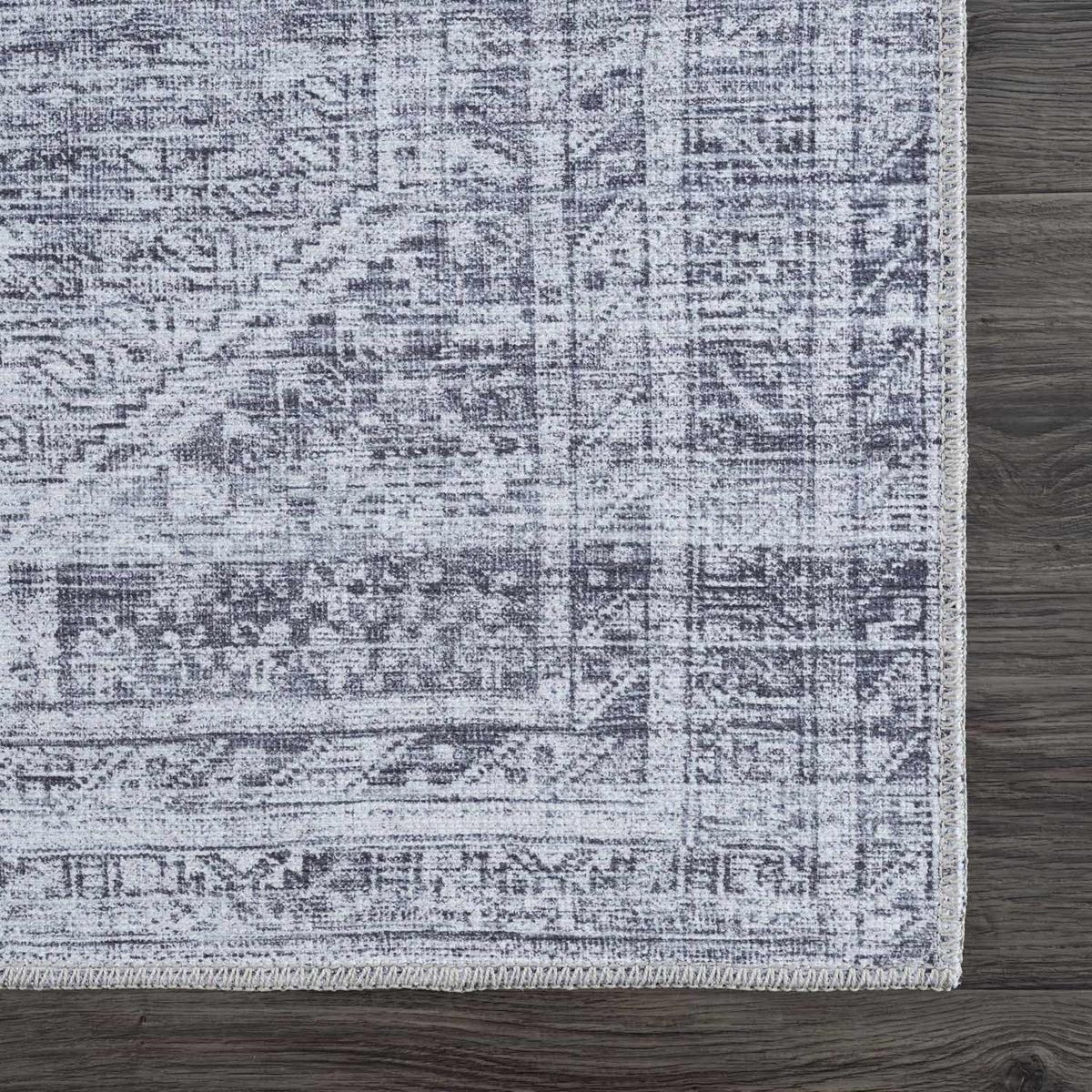 Barny Gray Blue Washable Rug - Clearance