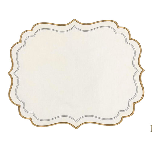 ARISTA IVORY RECTANGLE FABRIC PLACEMAT