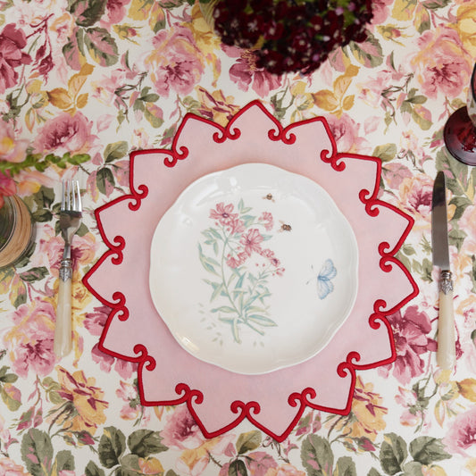 ASHBURY PINK CROWN FABRIC PLACEMAT