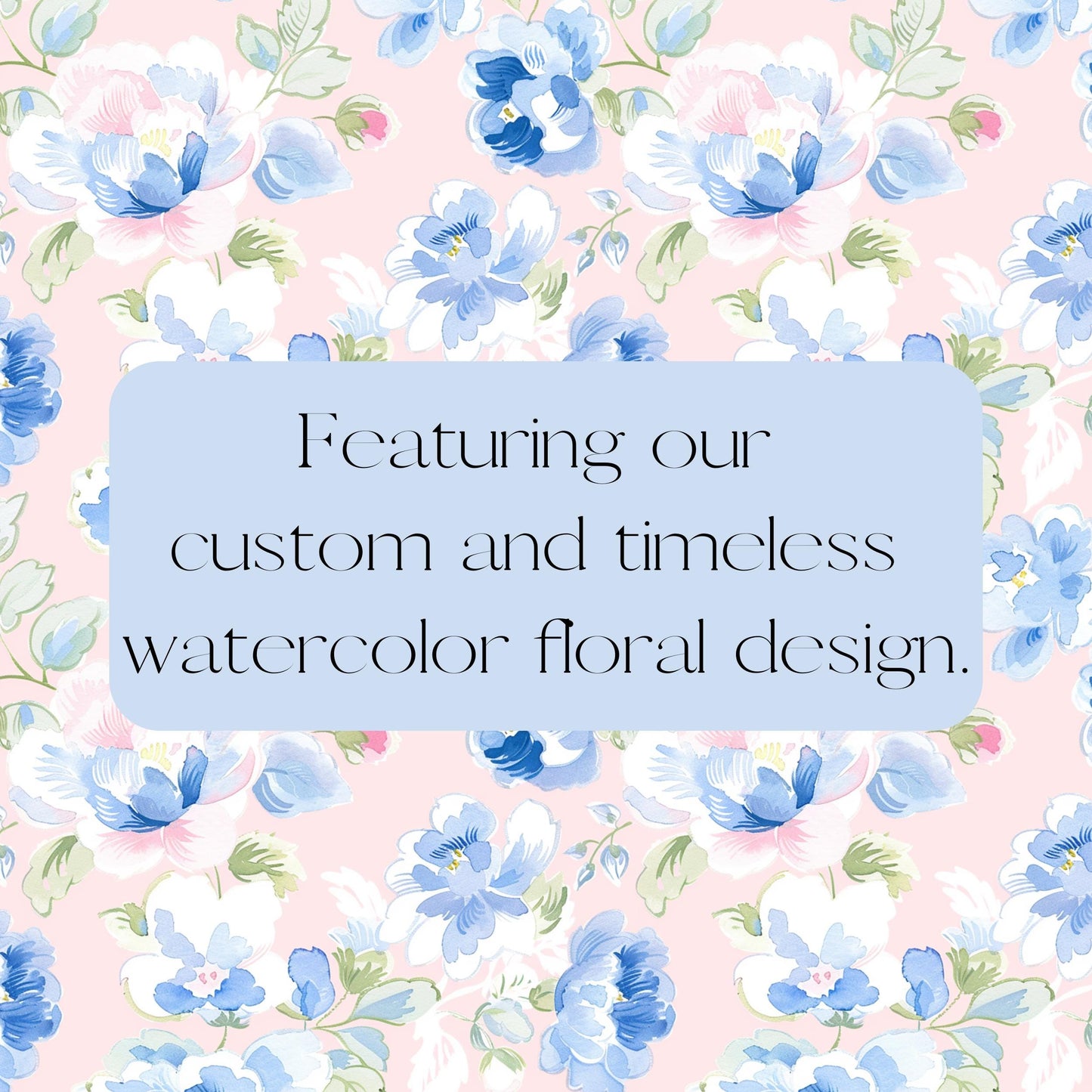 Custom Shower Curtain, Floral Pink and Blue