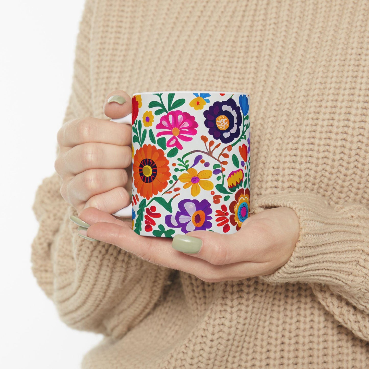 Coffee Mug, Boho Wildflowers