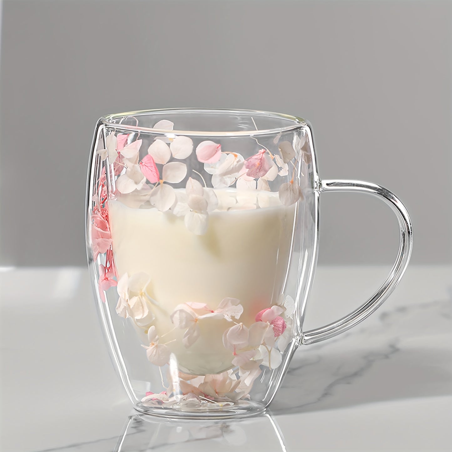 Floral Glass Coffee Mug - Variety