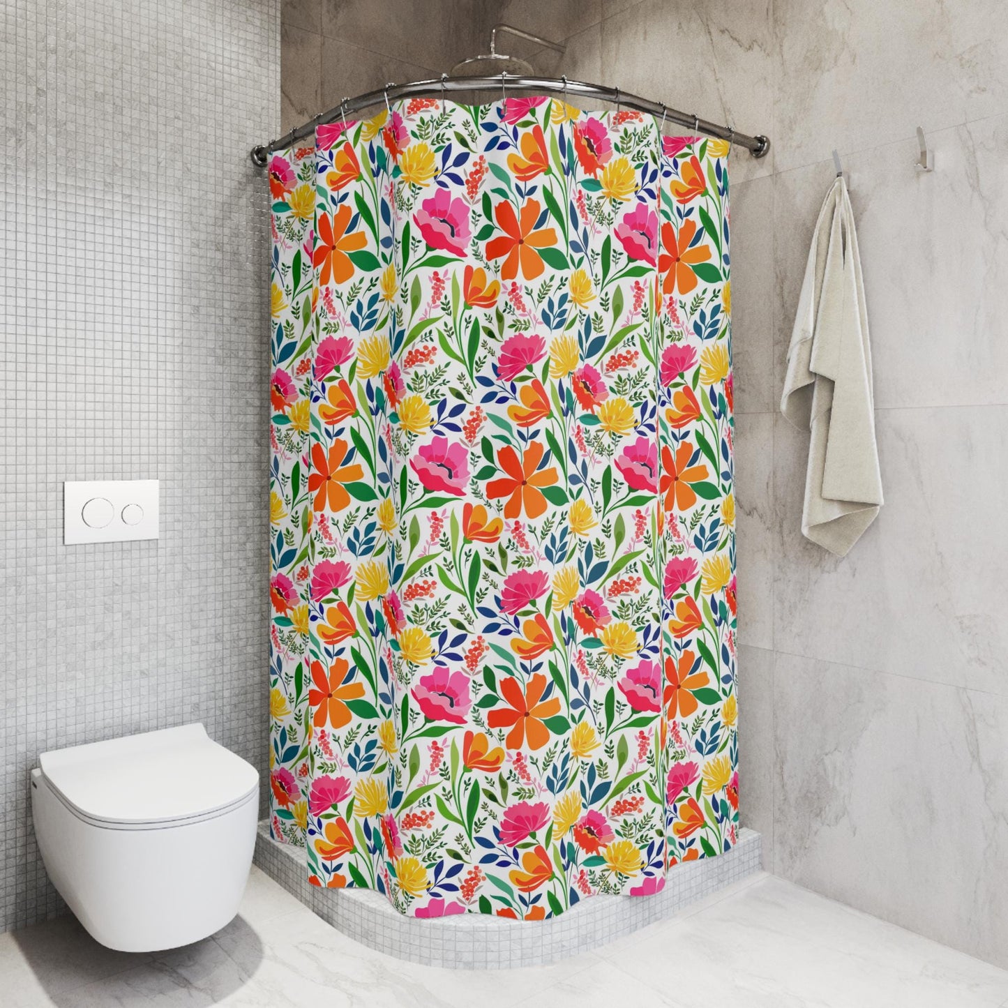 Custom Shower Curtain, Wildflowers