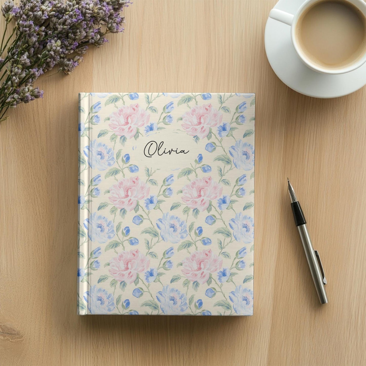 Personalized Floral Journal