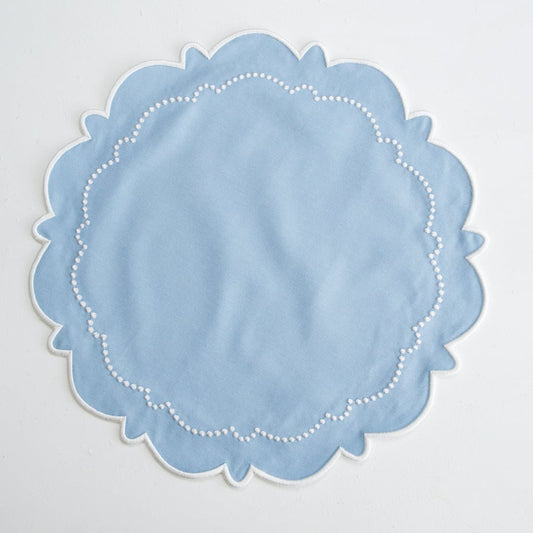 HARMONY BLUE ROUND FABRIC PLACEMAT