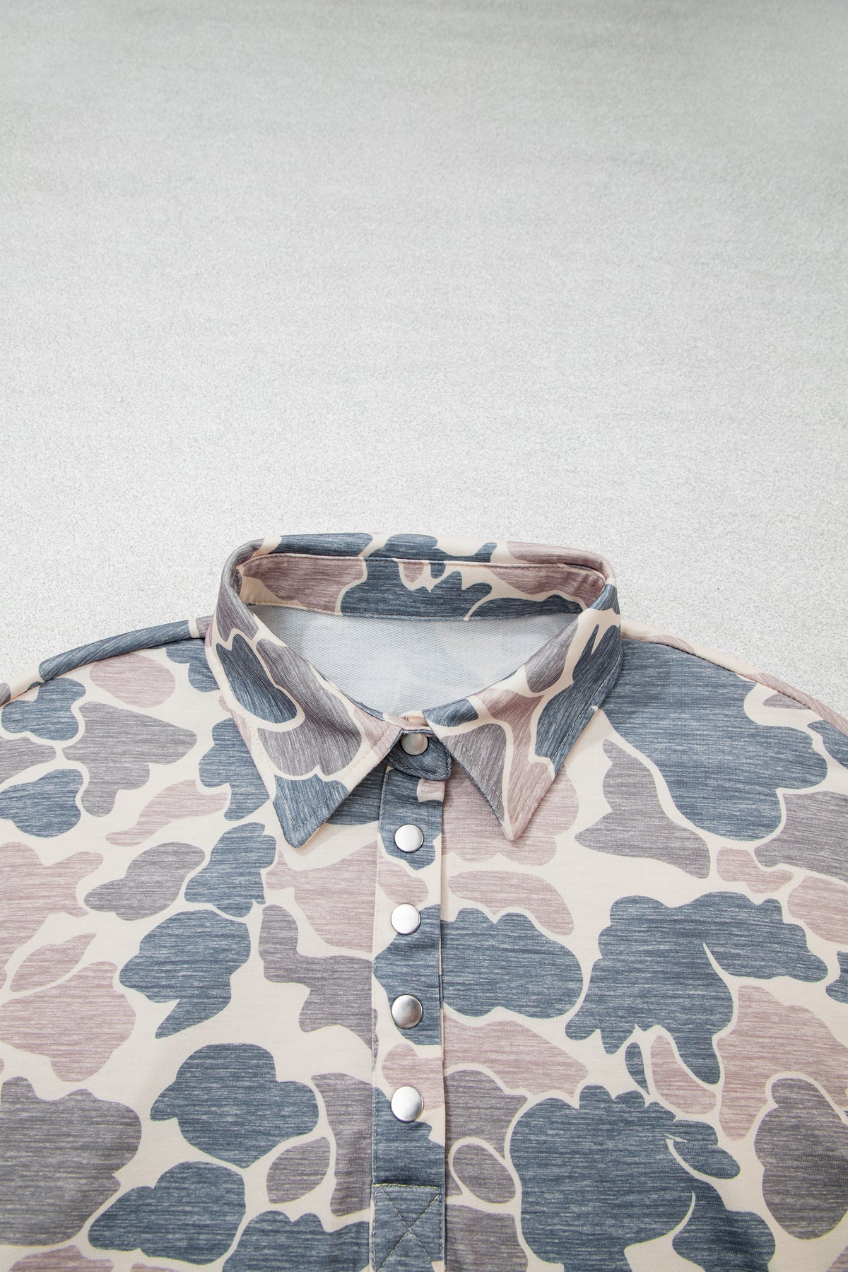 Multicolour Casual Camouflage Collar Pullover Sweatshirt