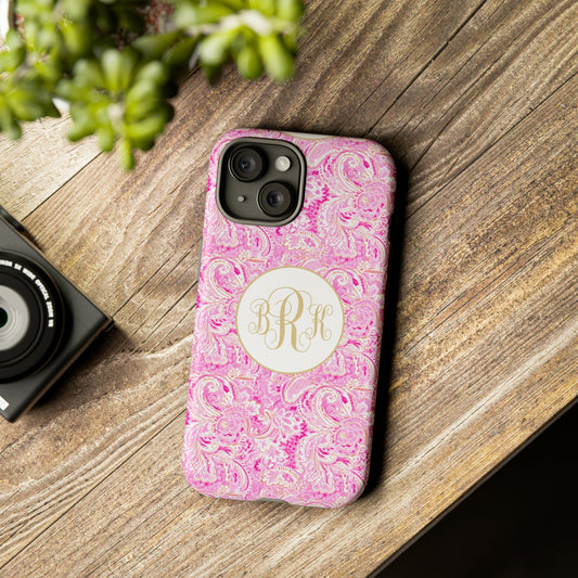 Custom Phone Case, Pink Paisley
